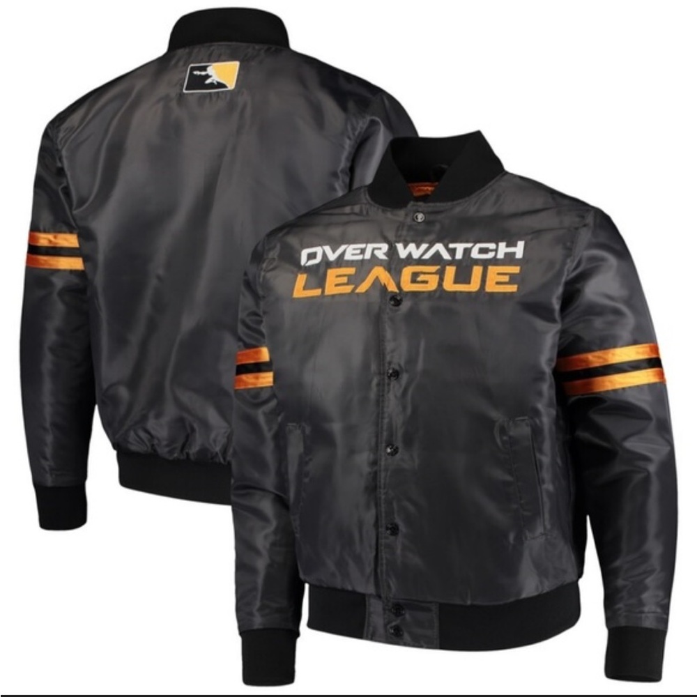 Blizzard Overwatch League Black and‎ Orange Jacket Size Medium